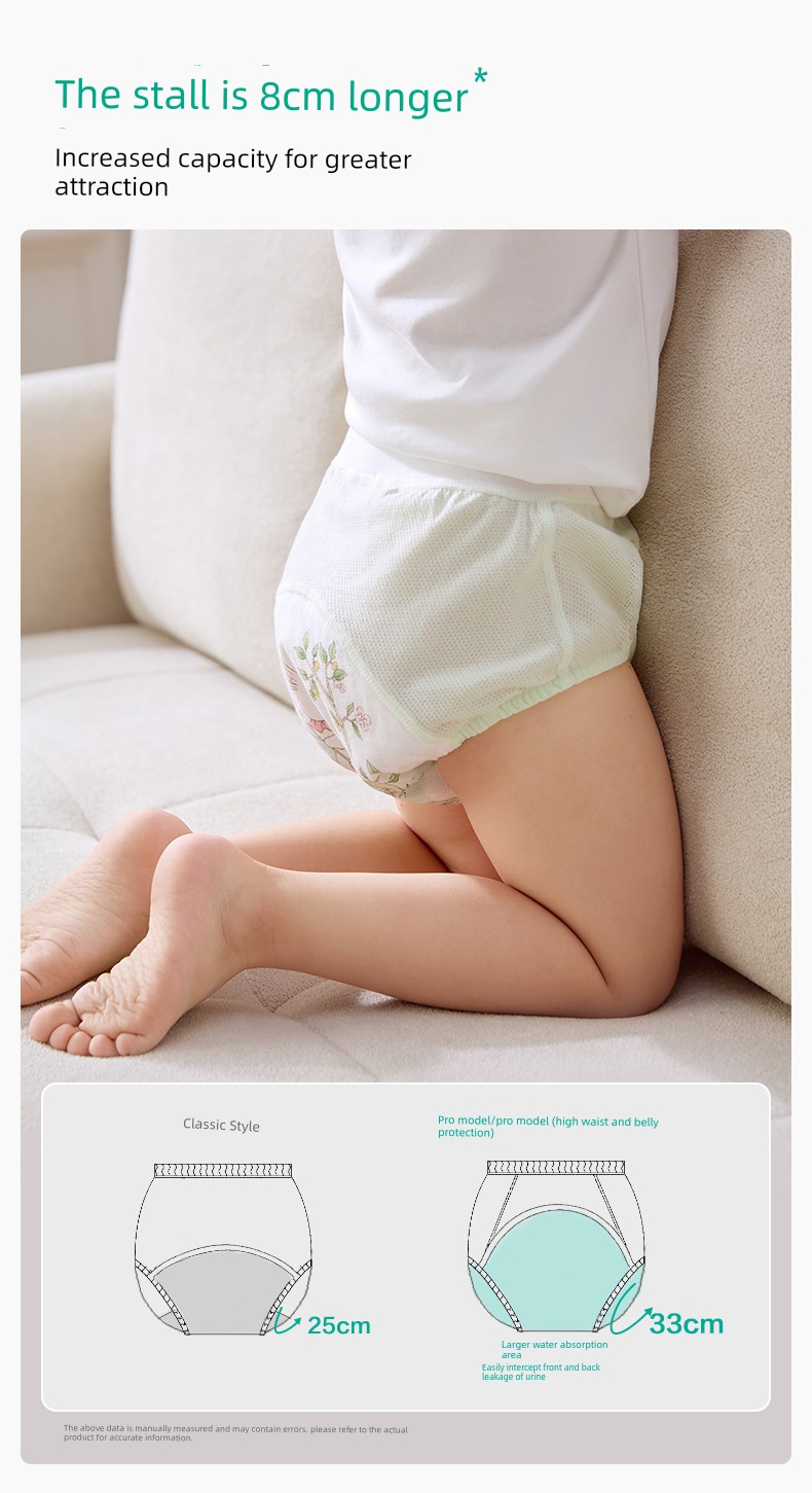 Purcotton Toilet Training Pants Male and Female Baby Kids Diaper Baby Underwear Washable Ring Baby Diapers Handy Gadget — 13