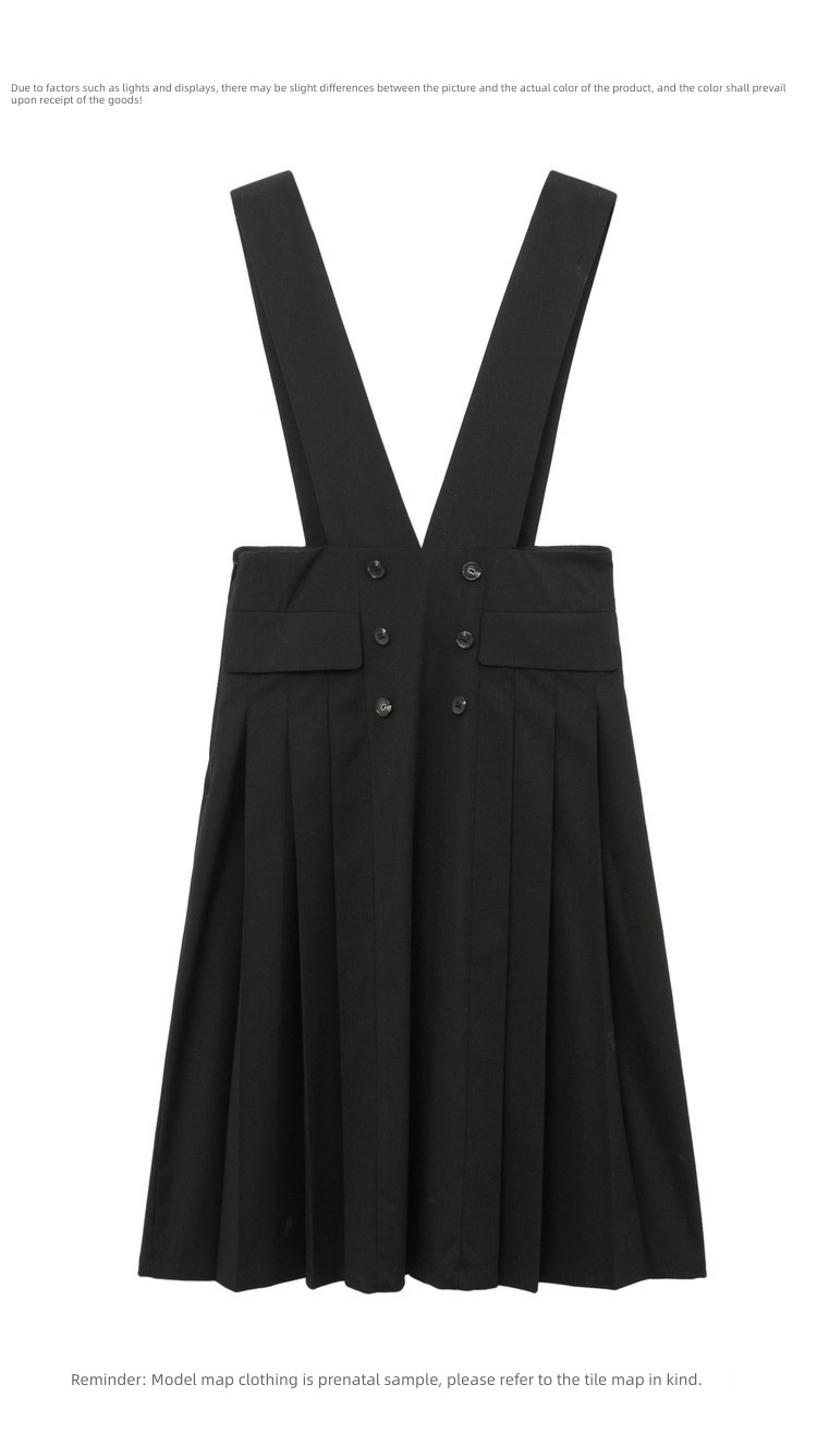 Same style in shopping mall ma'am autumn Crimping Dress straps