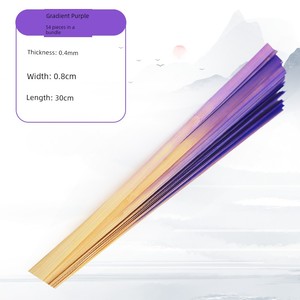 Colorful Bamboo Strips for Students' DIY Crafts, Original Color Fan Bamboo Strips, Weaving and Dyeing Bamboo Pieces