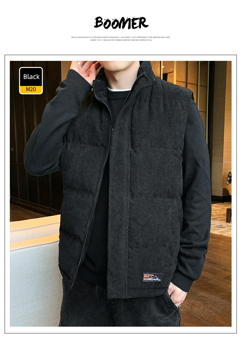 corduroy spring and autumn winter Wear out keep warm vest Vest