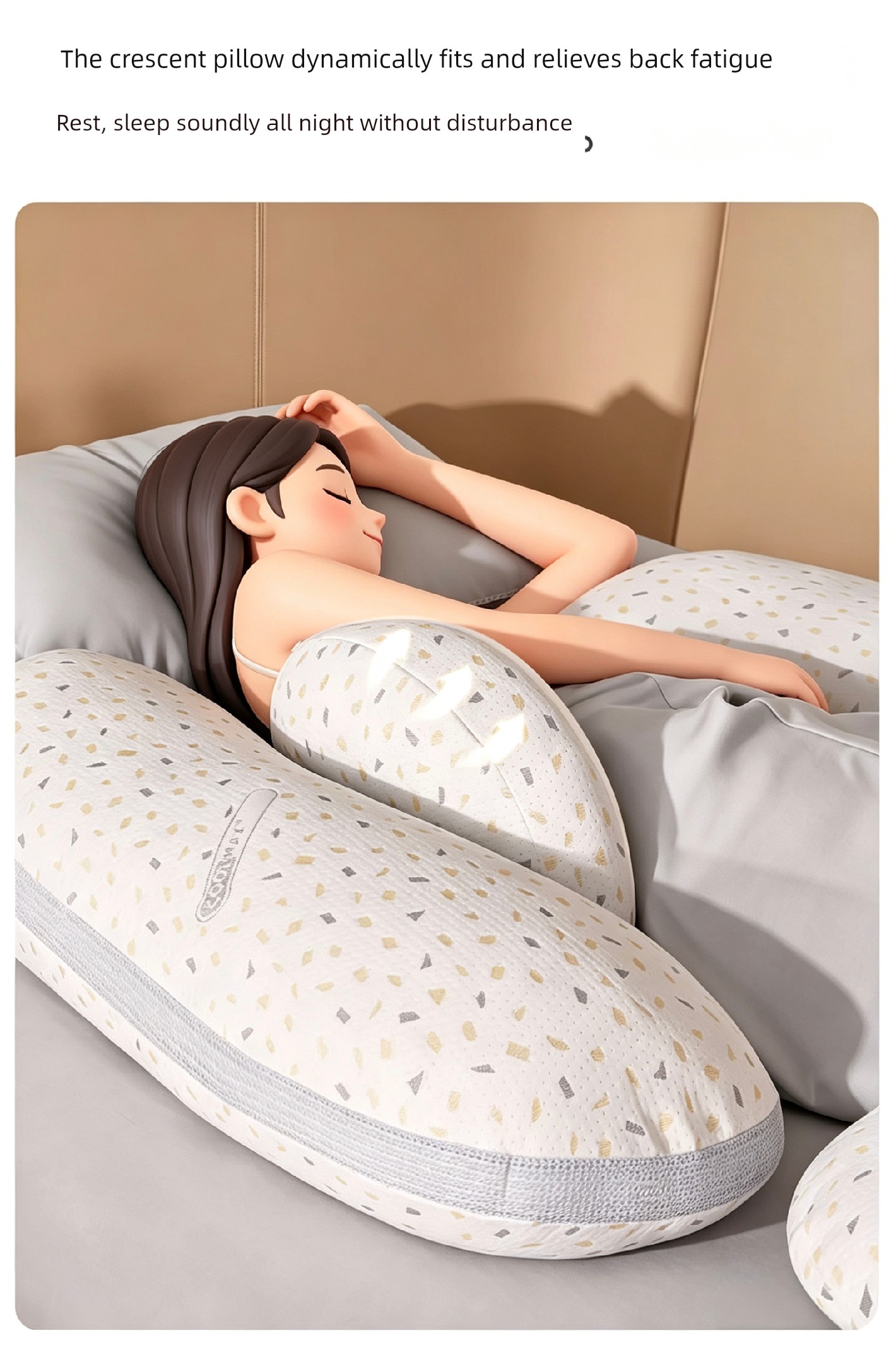 Invebaby Pregnancy Pillow for Waist Support, Side Sleeping, and Belly Support, Special Pillow for Sleeping during Pregnancy, Gift — 6