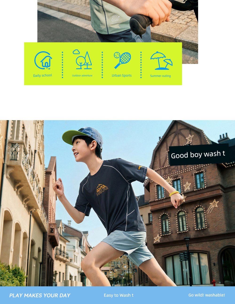 Easy-To-Wash T-Pro Anta Children's T-Shirt for Boys, Summer Sports Quick-Dry Short-Sleeve 2026 New Outdoor Breathable Short T-Shirt — 17