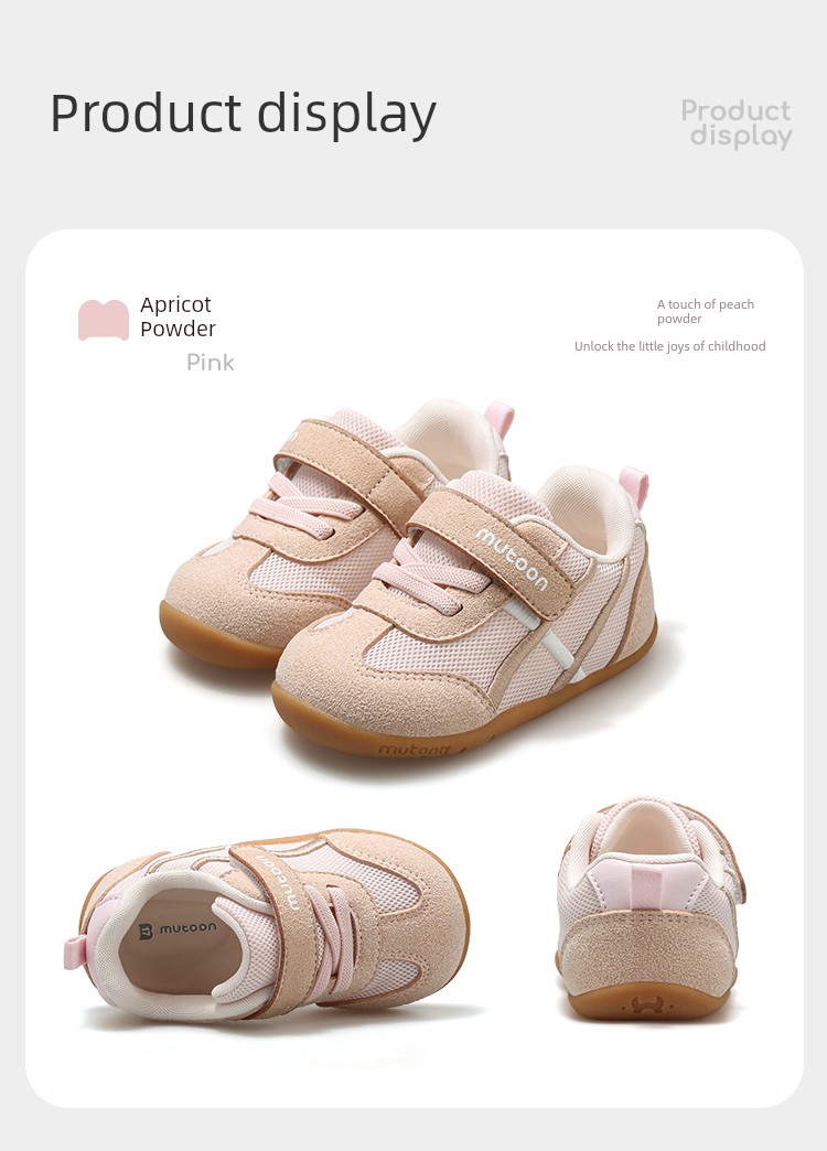 Muttong Baby Thin-Soled Pre-Walking Shoes 2026 Spring and Autumn New Model for 6-18 Months Baby Girls and Boys Soft-Soled Walking Shoes — 44