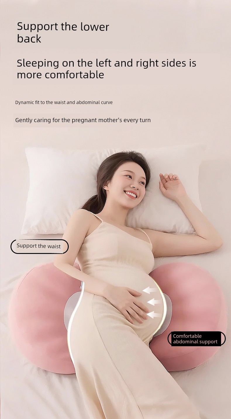 Domibaby Pregnancy Pillow, Waist Support Side Sleeping Pillow, Belly Support U-Shaped Pillow, Special Pillow for Sleeping during Pregnancy, Shell Pillow — 4