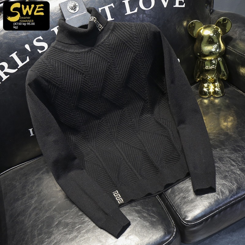 European station Self-cultivation keep warm High collar Inner lap cardigan