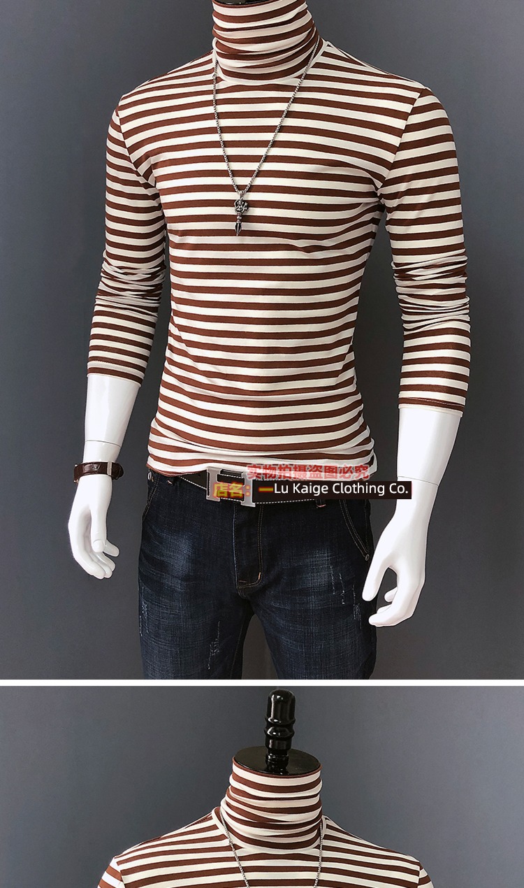 tide High collar man Inner lap Tight fitting Long sleeve Undershirt