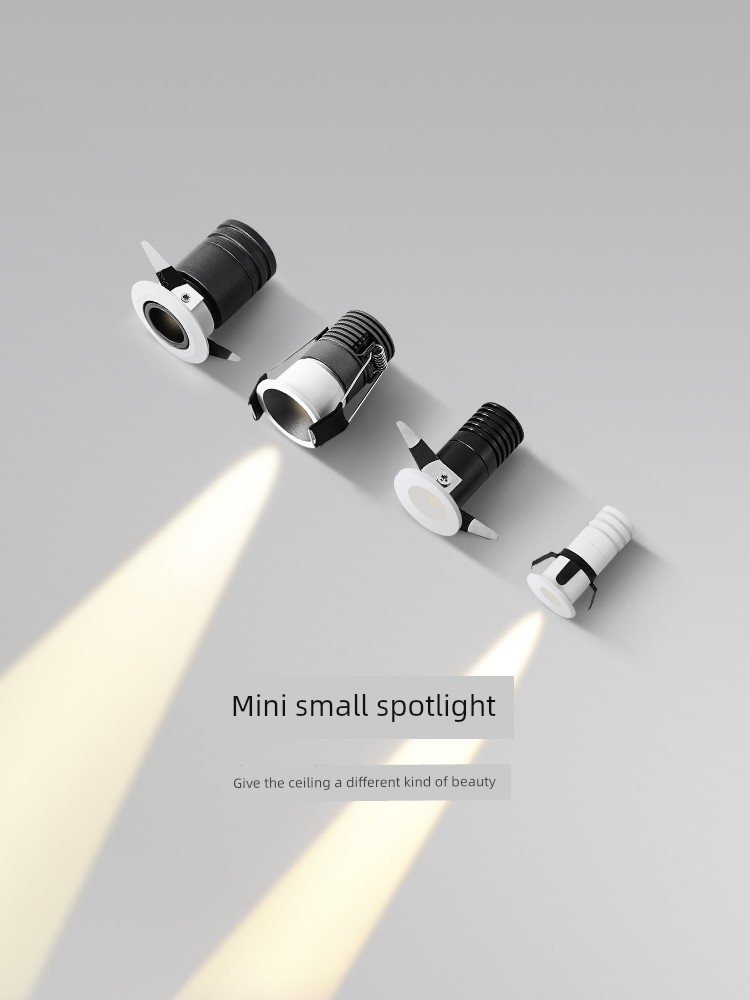 Mini Recessed Spotlight, Single Beam Led Starry Sky Downlight, Bull's Eye Light, Hole Light, 1W Micro 2/3 Caliber