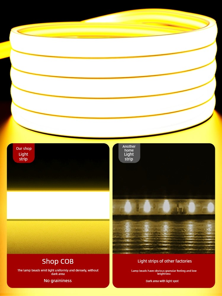 Ultra-Thin Self-Adhesive Living Room Ceiling COB LED Strip