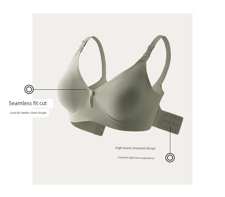Sohiwoo Maternity Breastfeeding Underwear Autumn Push up and Anti-Sagging Bra Breastfeeding Special Pregnancy Plus Size — 27