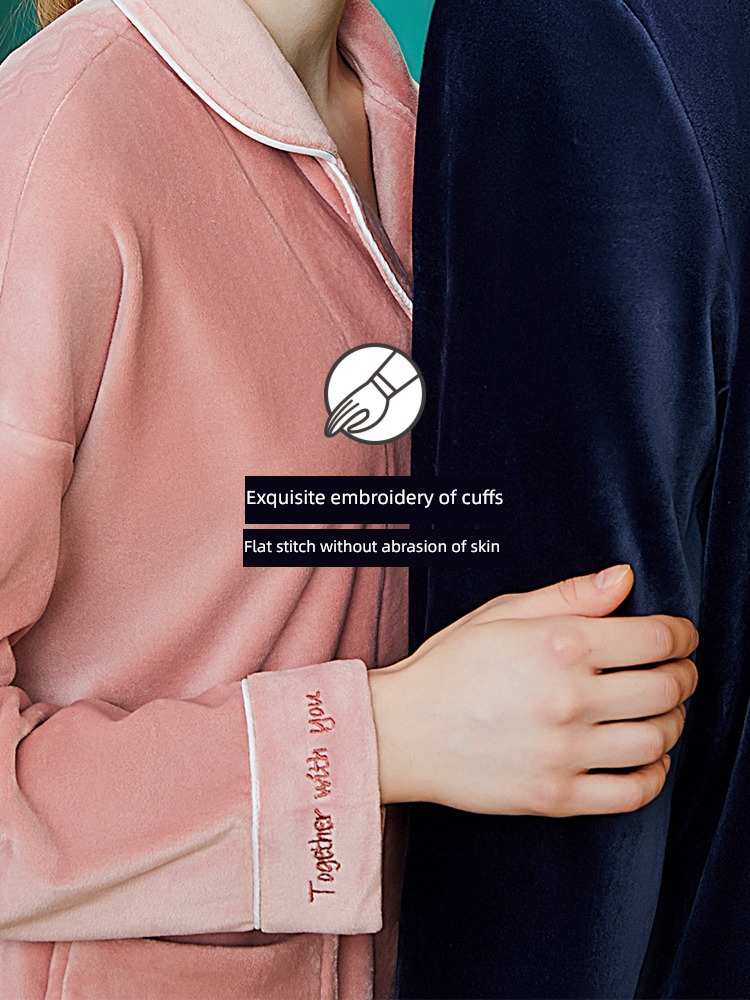 lovers pajamas Island velvet man female leisure time Red bean