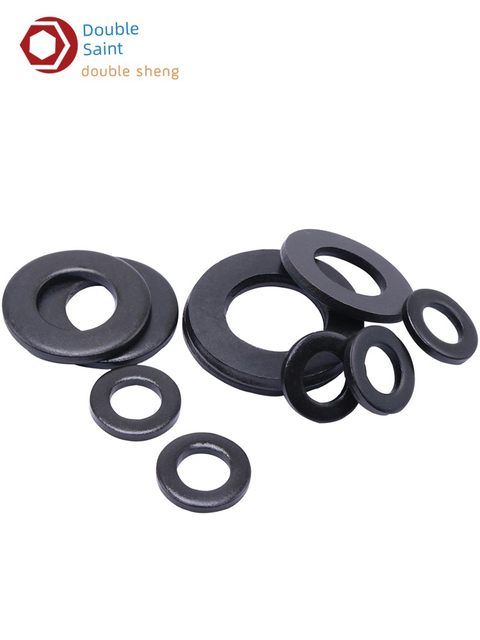 Black 304 stainless steel flat pad larger gasket Huasi black gasket ultra-thin wide and thick black zinc plated M2-M20