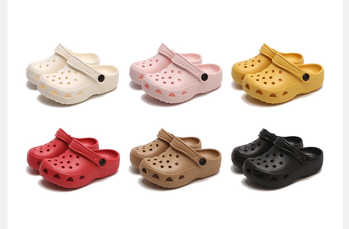 Thin Strap Children's Clogs Japanese Style Simple Boys' and Girls' Outdoor Beach Sandals Summer Parent-Child Closed-Toe Slippers — 5