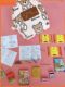 Mini food play, children's house play toys, mini stationery, full set of books, school bags, handmade DIY scene decorations