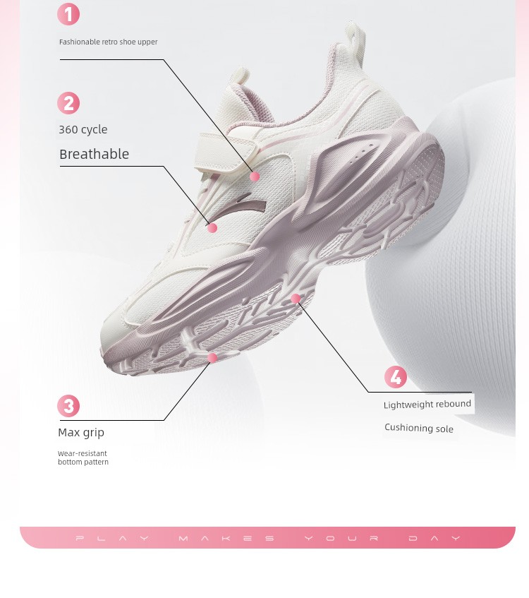 Anta Children's Shoes, Girls' Shoes, 2026 Early Autumn New Models, Running Shoes for Older Girls, Girls' Sports Shoes, Soft-Soled Shoes — 2