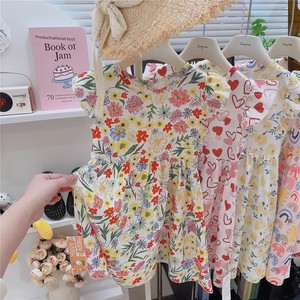Children's Cotton Silk Suspender Dress for Girls, 2026 Summer Sleeveless Cake Dress, Stylish Floral Holiday Style Baby G