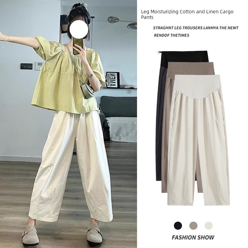 Tappered Harem Pants Thin Fashion Parka Summer Pregnant Women