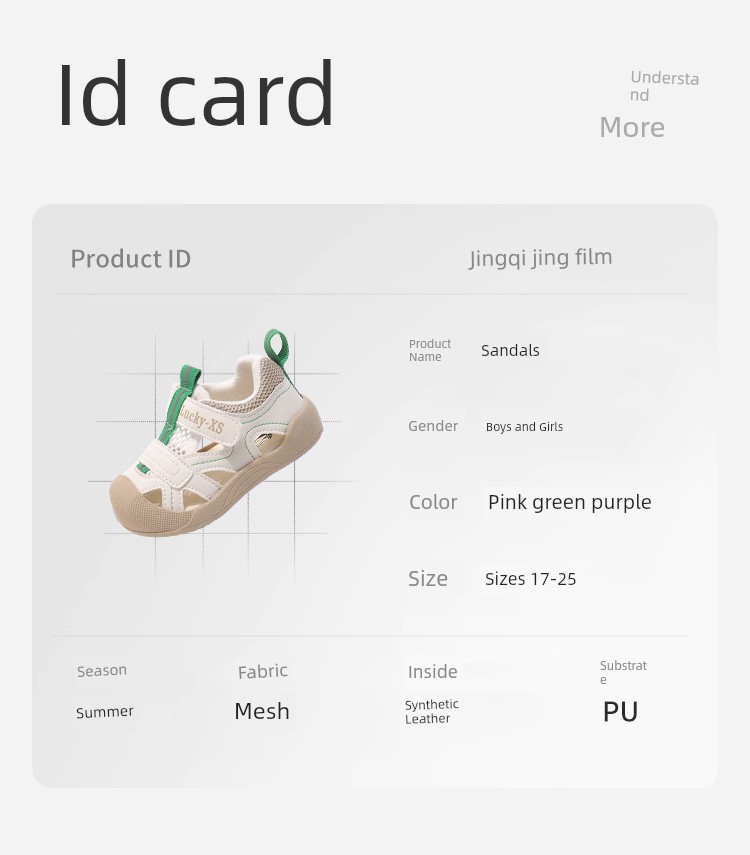 Jq Jingqi Baby Sandals Summer New Style Non-Slip Soft-Soled Baby Shoes for Boys and Girls with Hollow Mesh Breathable Functional Shoes — 18