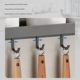 Gun grey wall-mounted folding kitchen storage rack hanging rod space aluminum hanger storage rack condiment rack no hole punch