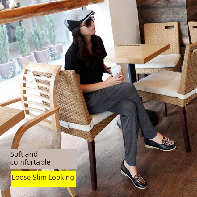 modal  easy Show thin Thin money High waist Casual pants