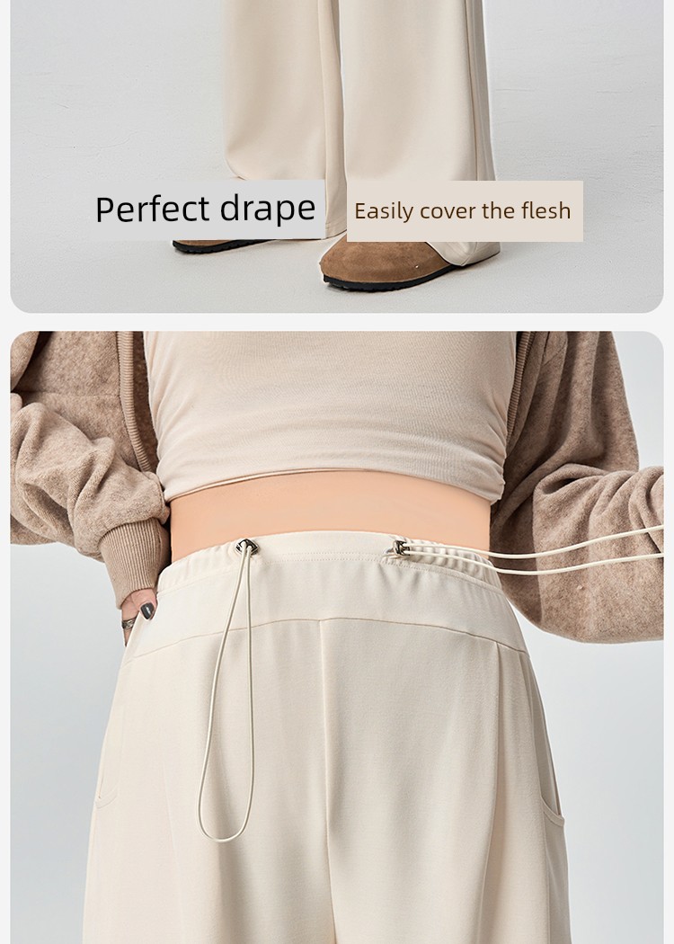Maternity Pants for Autumn, Wide-Leg Pants That Don'T Squeeze the Belly, Fall/Winter Fleece-Lined Casual Straight-Leg Long Pants for Petite Women, Autumn — 3