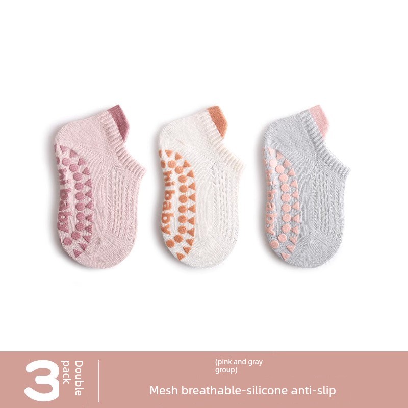 Floor Socks, Baby Socks, Summer Thin Non-Slip Socks, Anti-Cold Toddler Socks, Children's Socks, Pure Cotton Class a Crawling Socks — 1
