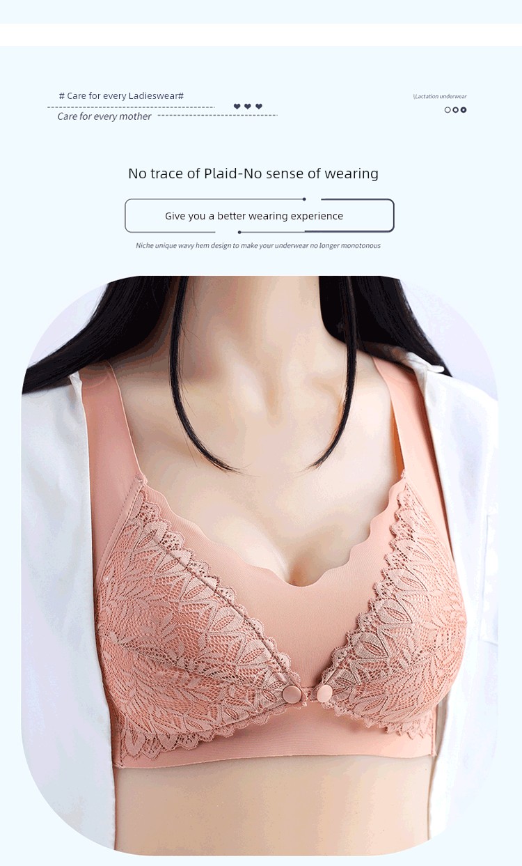 Vest Breastfeeding Intimates Push up and Anti-Sagging Breast Milk Period Maternity Bra Postpartum Feeding Front Buckle Thin Bra — 13