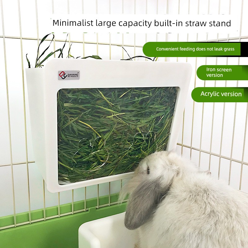 兔子草架防浪費大容量草盒內置荷蘭豬龍貓豚鼠可固定餵食草籠達洋