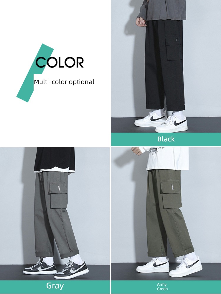 black Autumn and winter Plush thickening leisure time Overalls