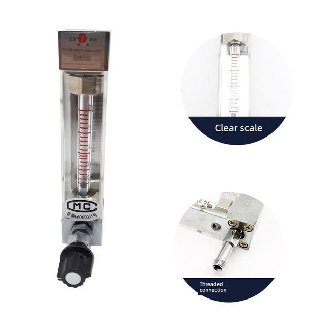 Yantai Fushan Flow Meter 701HB Series 5-2 Glass Rotor Flow Meter Gas Liquid Float Flow Meter