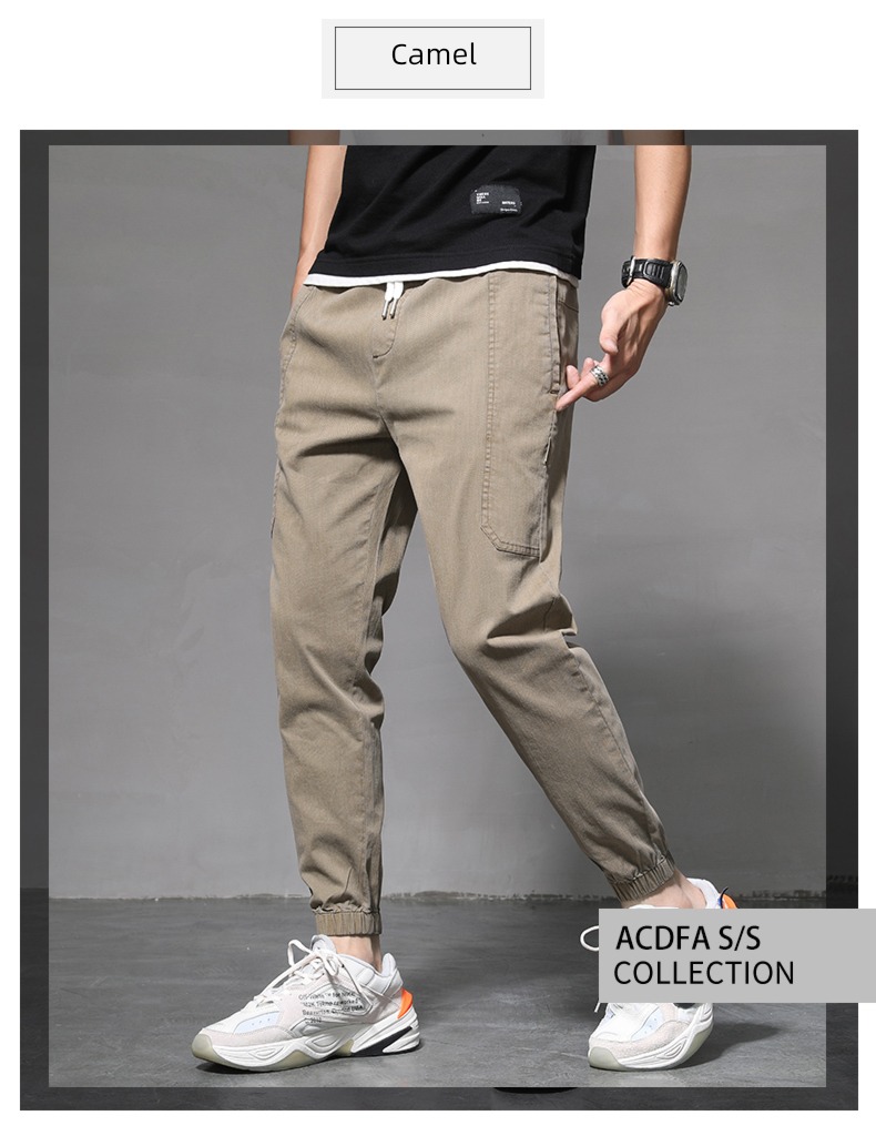 Bundle leg work clothes easy summer man Spring and Autumn trousers