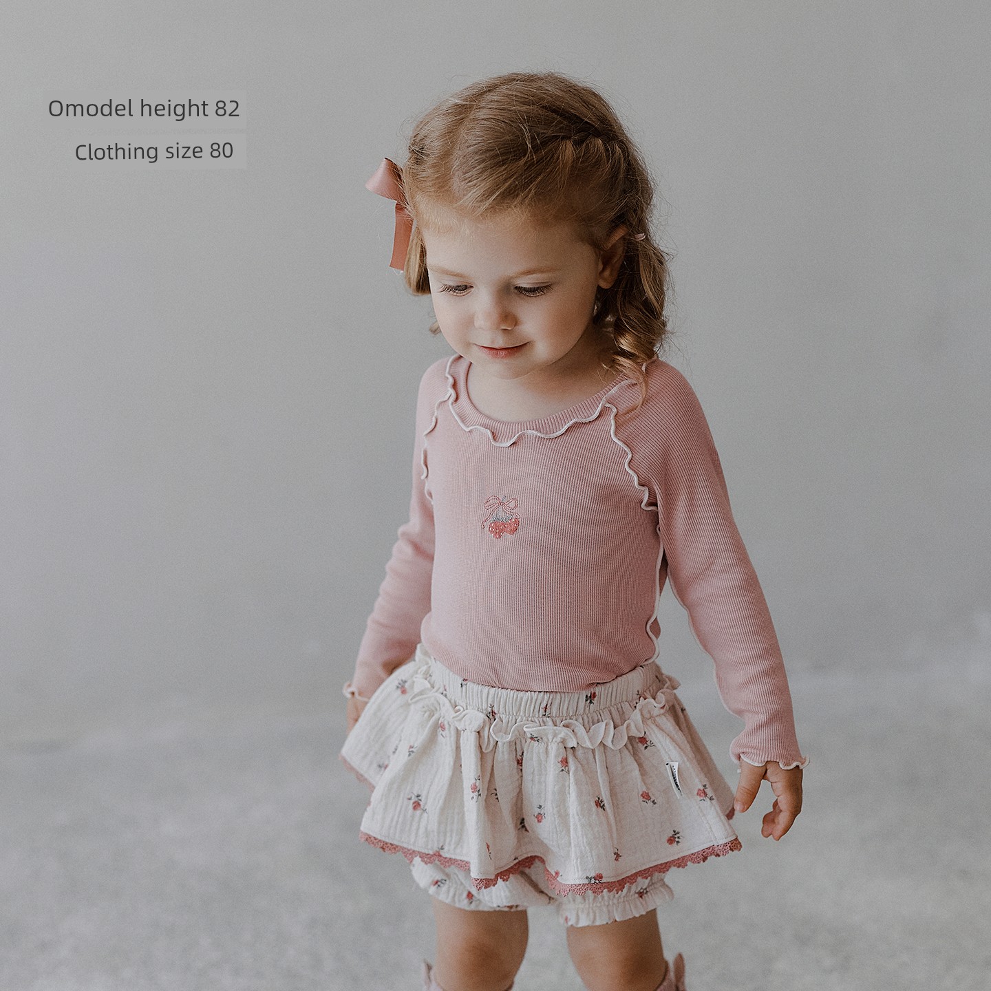 [New Product] Oak Family Girls' Long-Sleeved T-Shirt Kidsren's Bottoming Shirt Autumn Round Neck Pure Color Top — 7