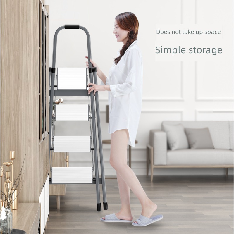 Aopeng aluminium alloy ladder household fold Herringbone ladder thickening indoor multi-function stairs Three steps Ladder Small escalator