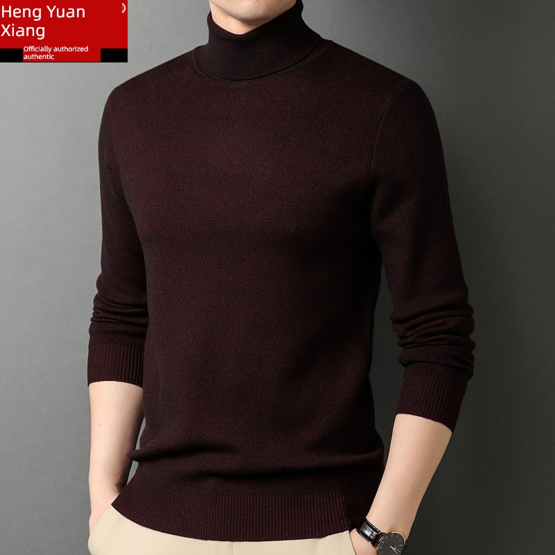 hyz  High collar Thickened section Korean version trend cardigan