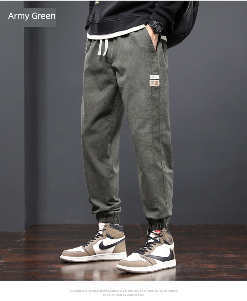 khaki leisure time Spring and Autumn Winter money Harlan Overalls