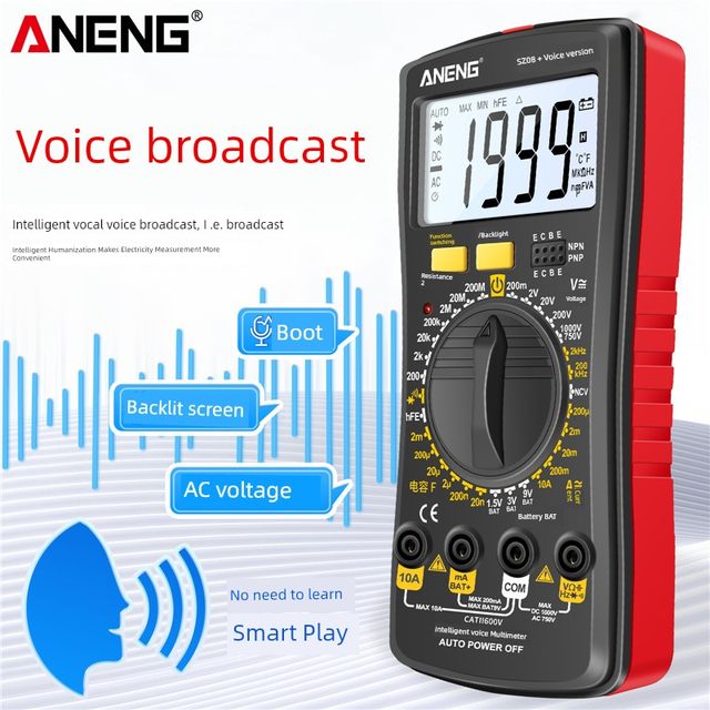 Digital multimeter voice broadcast high-precision electrician special multifunction intelligent anti-burn universal meter automatically shuts down