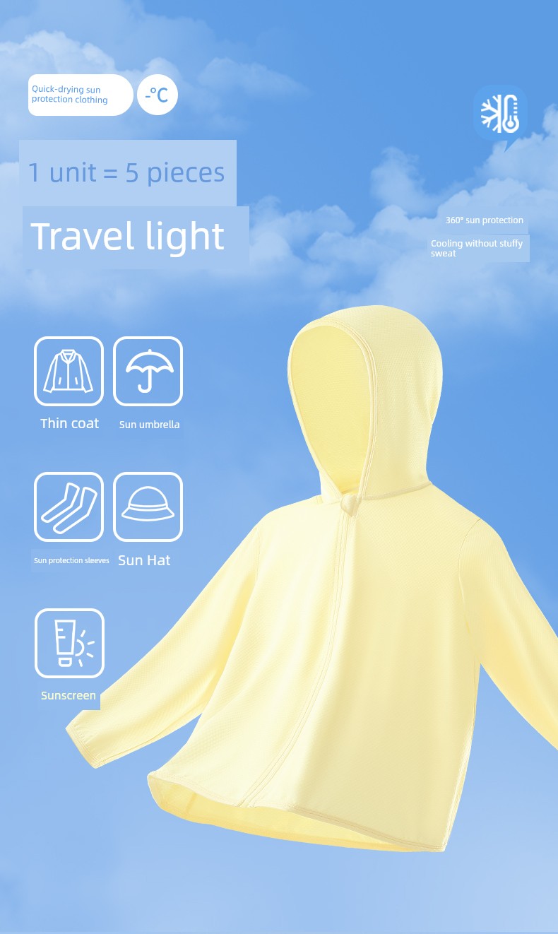 Jeanswest Children's Clothing 2026 New Boys' Sun Protection Clothing Ice Silk Children's Sun Protection Jacket Summer Wear Upf100+ — 4