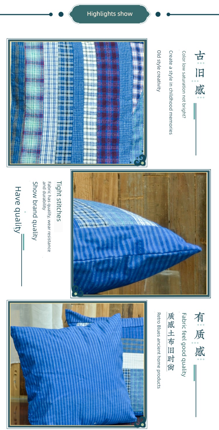 Chinese style Home Furnishing Shanghai Nostalgia Pillow cover a living room fabric art
