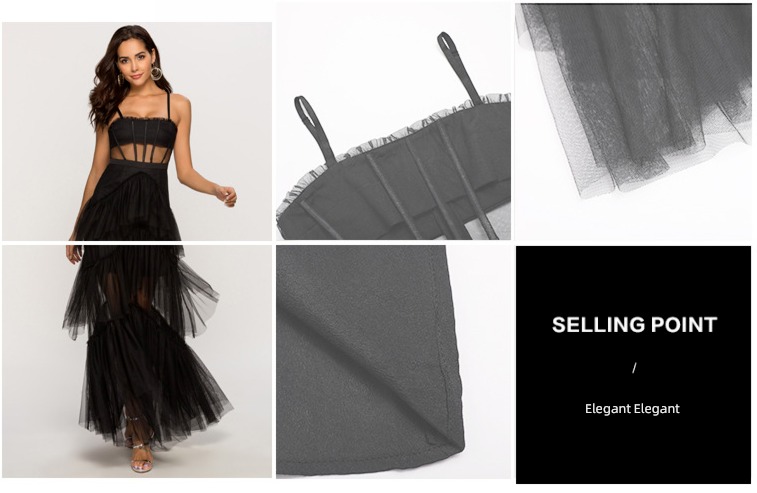 Chaoxian Close your waist camisole Dress Gauze Tuxedo