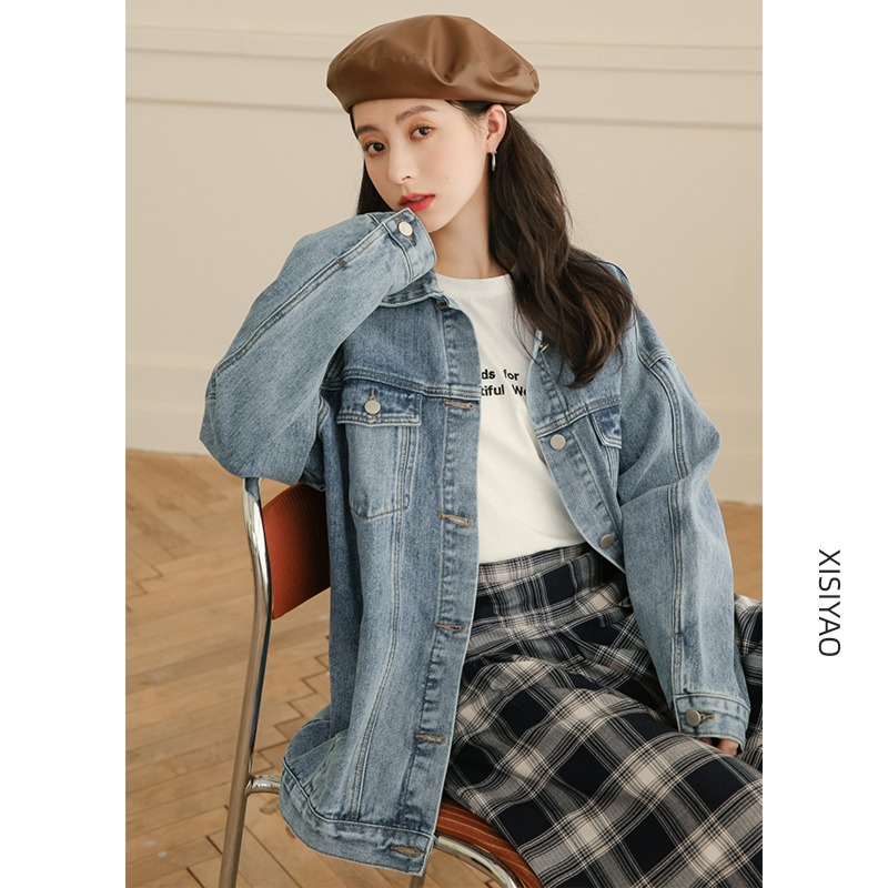 2022ins spring and autumn BF wind schoolgirl Jeans