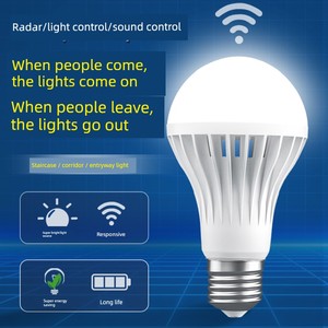 Led Voice-Activated Light Bulb Corridor Sound and Light Control Radar Human Body Sensor Lighting 3W5W7We27 Screw Base Pr