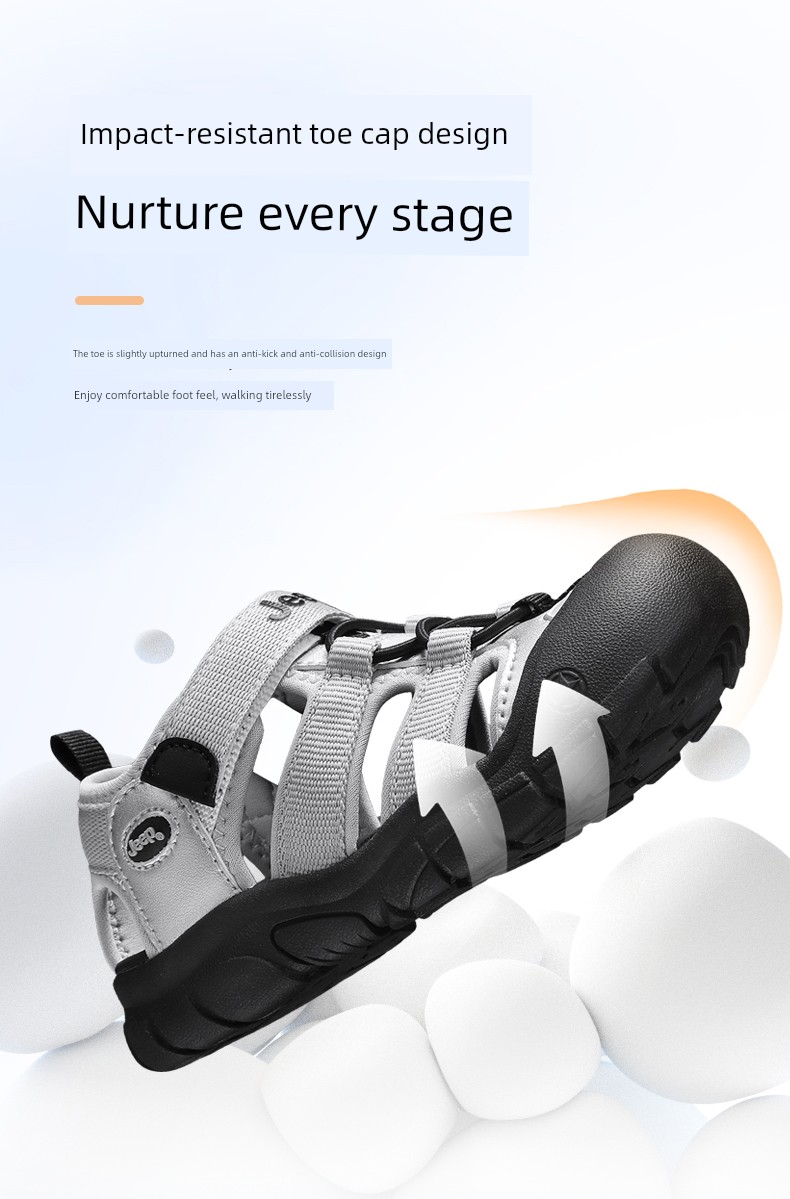 Jeep Boys' Sandals Closed-Toe Water Shoes Summer 2026 New Non-Slip Outdoor Beach Shoes Water-Resistant Children's Shoes — 11