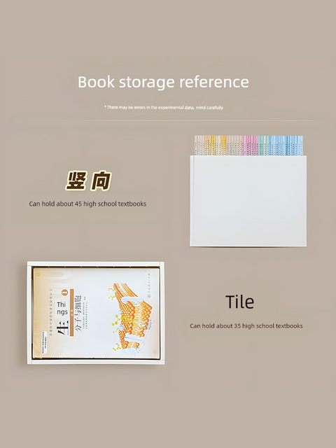 Pullax book box classroom with high school student desk large capacity book storage box desktop storage box debris sorting box