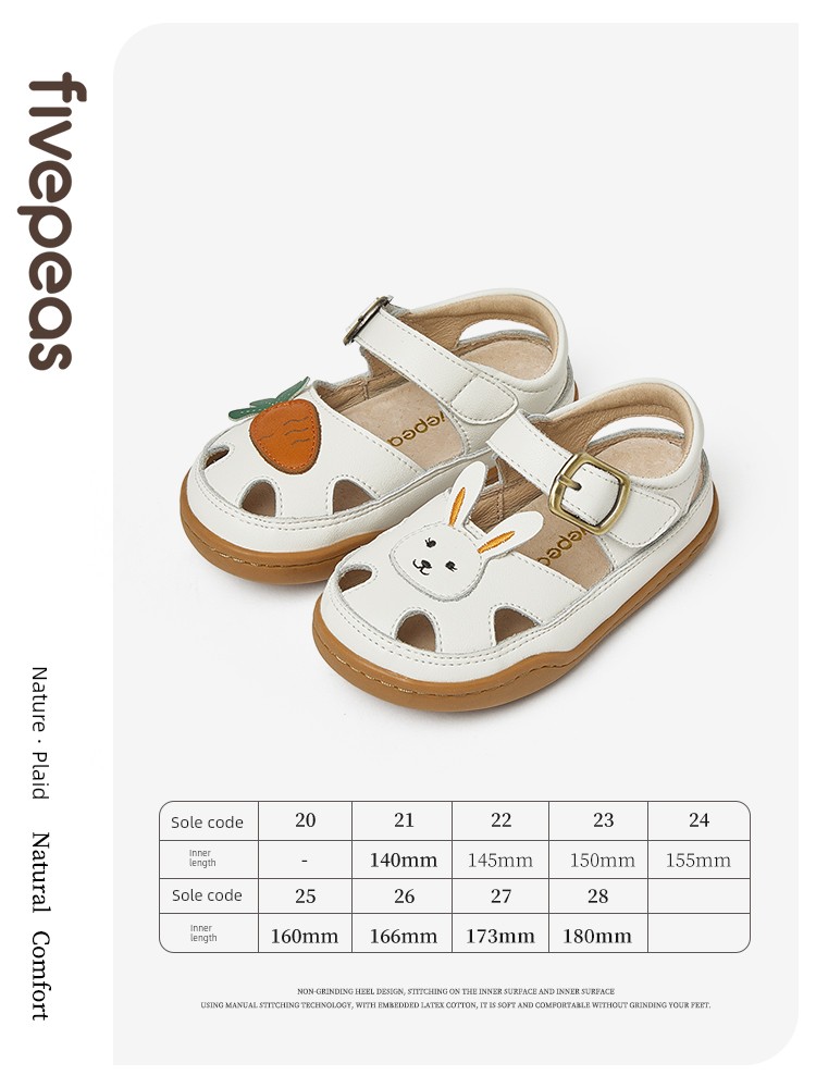 【Sandal Collection with Minor Flaws】Five Beans Girls' Sandals for Toddlers and Young Children, Soft Sole Baby Sandals Clearance Sale — 6