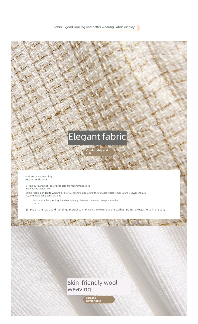 Little fragrance Autumn and winter Lay a foundation Inner lap Wool Dress