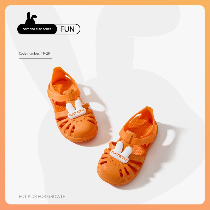 Carter Rabbit Children's Beach Sandals, Non-Slip, Wear-Resistant, Quick-Drying, Multi-Dimensional Cutouts, Normal Arch Support, Comfortable, Safe, Soft — 1