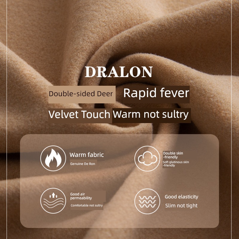Half high collar Undershirt female two-sided Derong Long sleeve T-shirt 2022 Autumn and winter new Plush keep warm Inner lap Foreign style jacket