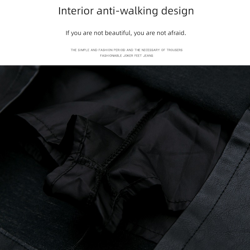 Autumn and winter Versatile a step Buttocks Small leather skirt