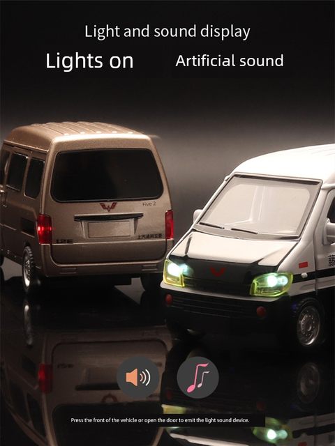 Simulation 1 32 Wuling Light Van Car Model Collection Ornaments Rongguang Alloy Car Model Little Boy Toys