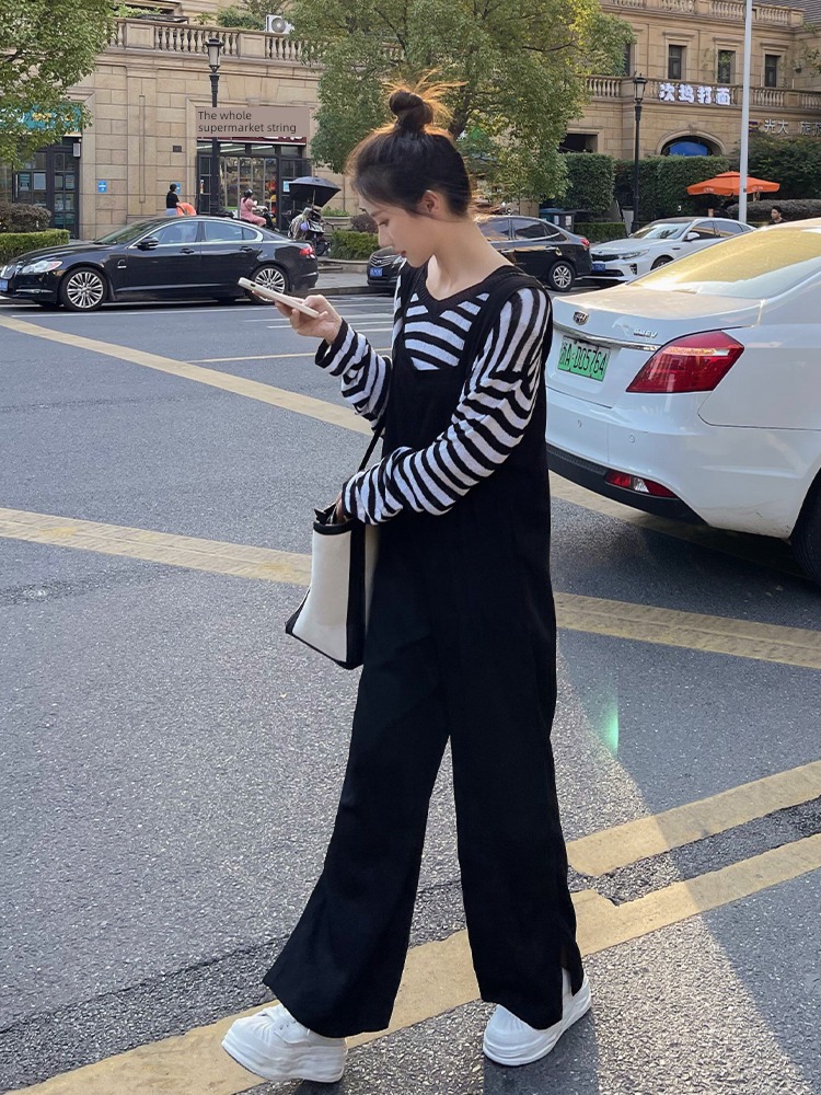spring and autumn Sense of design Korean version easy Conjoined rompers