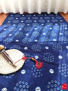 Yunnan Dali Handmade Tie-Dyed Decoration Decorative Cloth Ethnic Clothes Cloth Tablecloth Hanging Curtain-Hydrangea